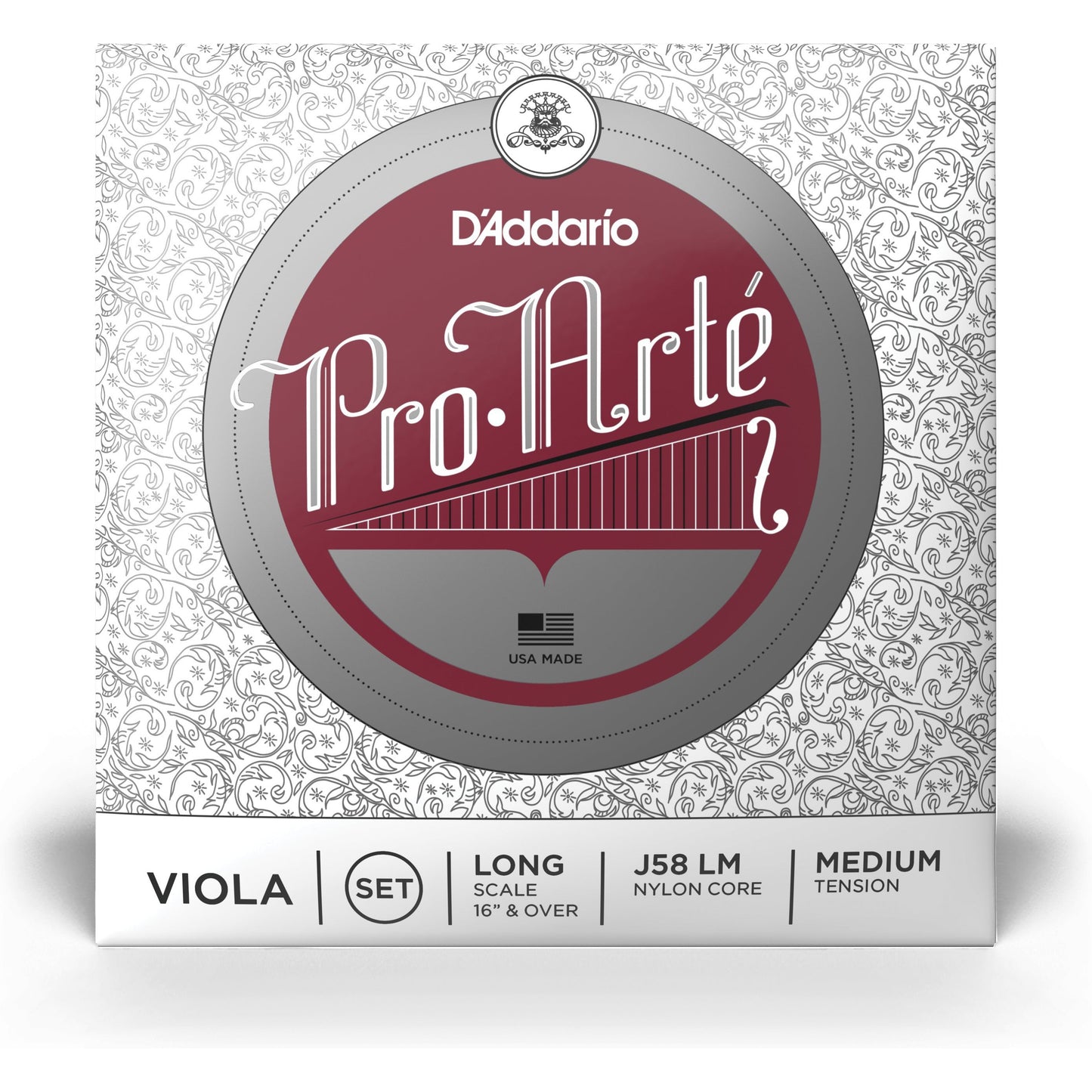 D'Addario Pro-Arte Viola String Set, Long Scale, Medium Tension