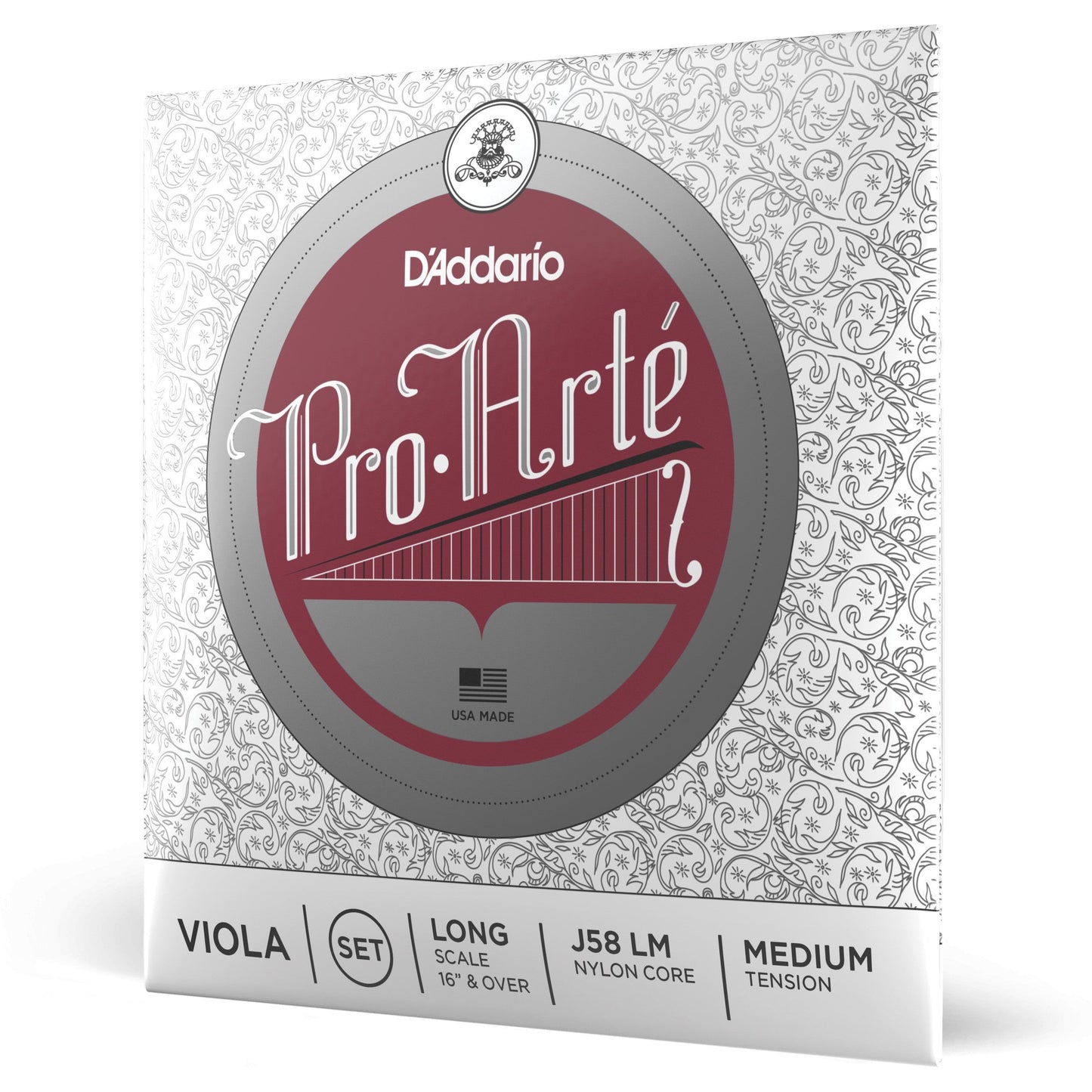 D'Addario Pro-Arte Viola String Set, Long Scale, Medium Tension