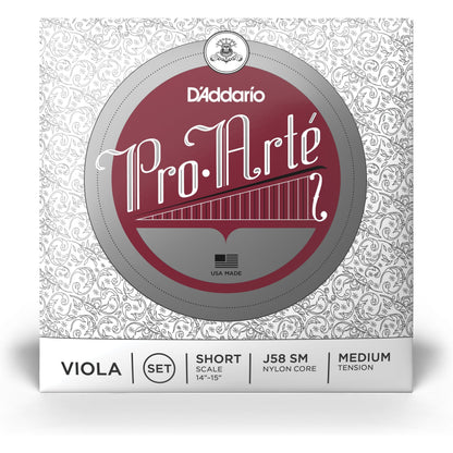 D'Addario Pro-Arte Viola String Set, Short Scale, Medium Tension