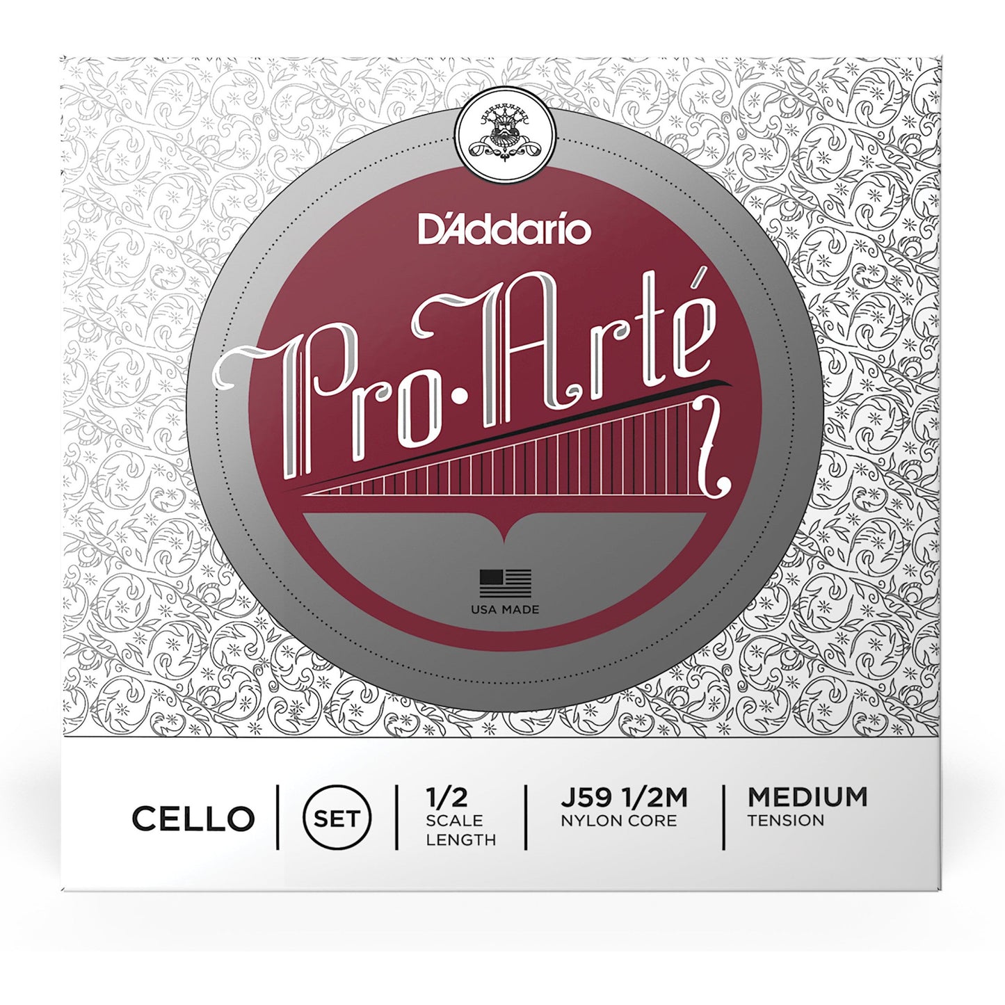 D'Addario Pro-Arte Cello String Set, 1/2 Scale, Medium Tension