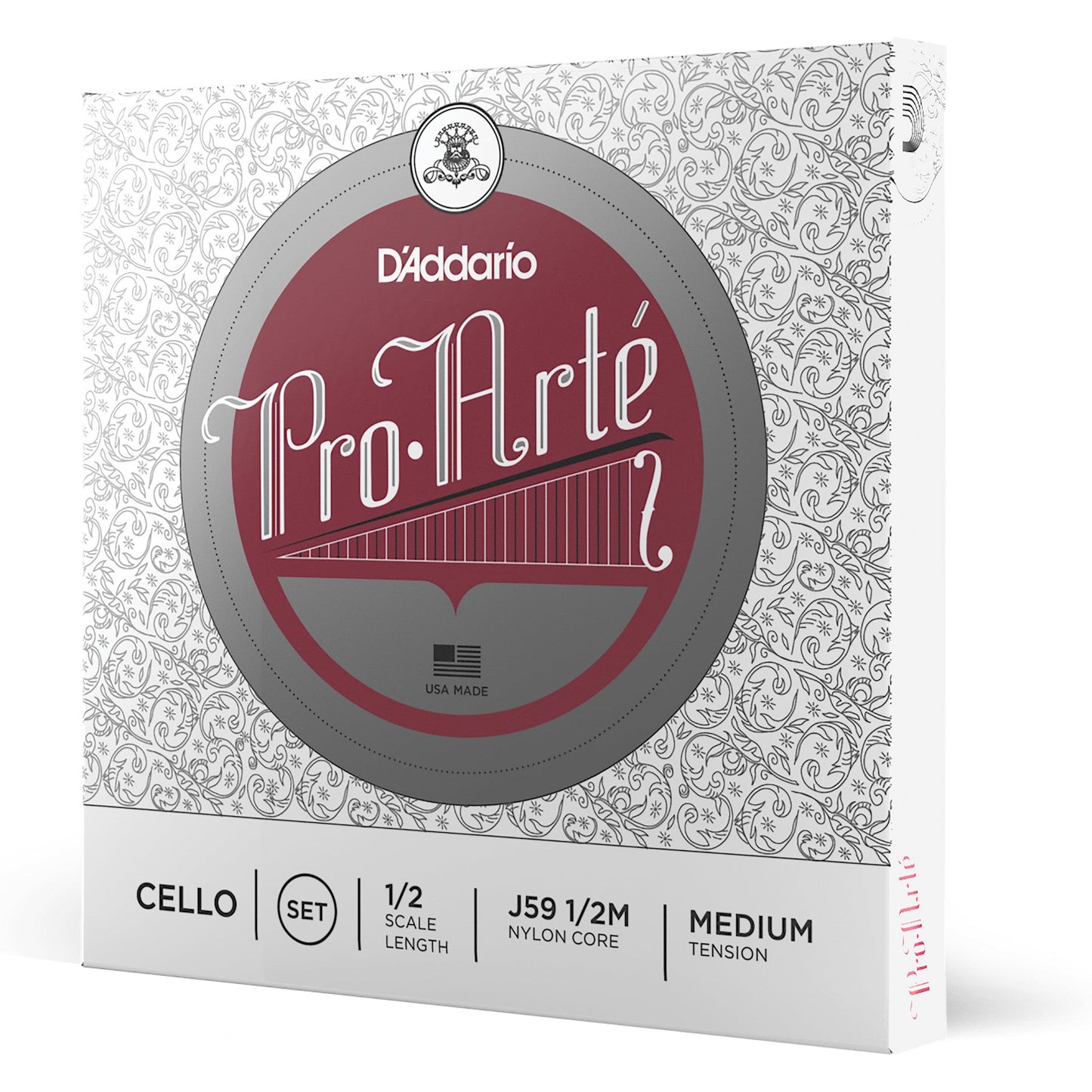 D'Addario Pro-Arte Cello String Set, 1/2 Scale, Medium Tension