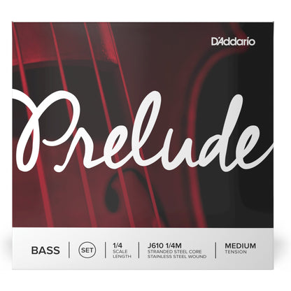 D'Addario Prelude Bass String Set, 1/4 Scale, Medium Tension