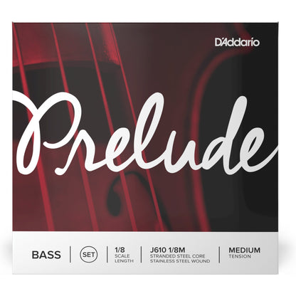 D'Addario Prelude Bass String Set, 1/8 Scale, Medium Tension