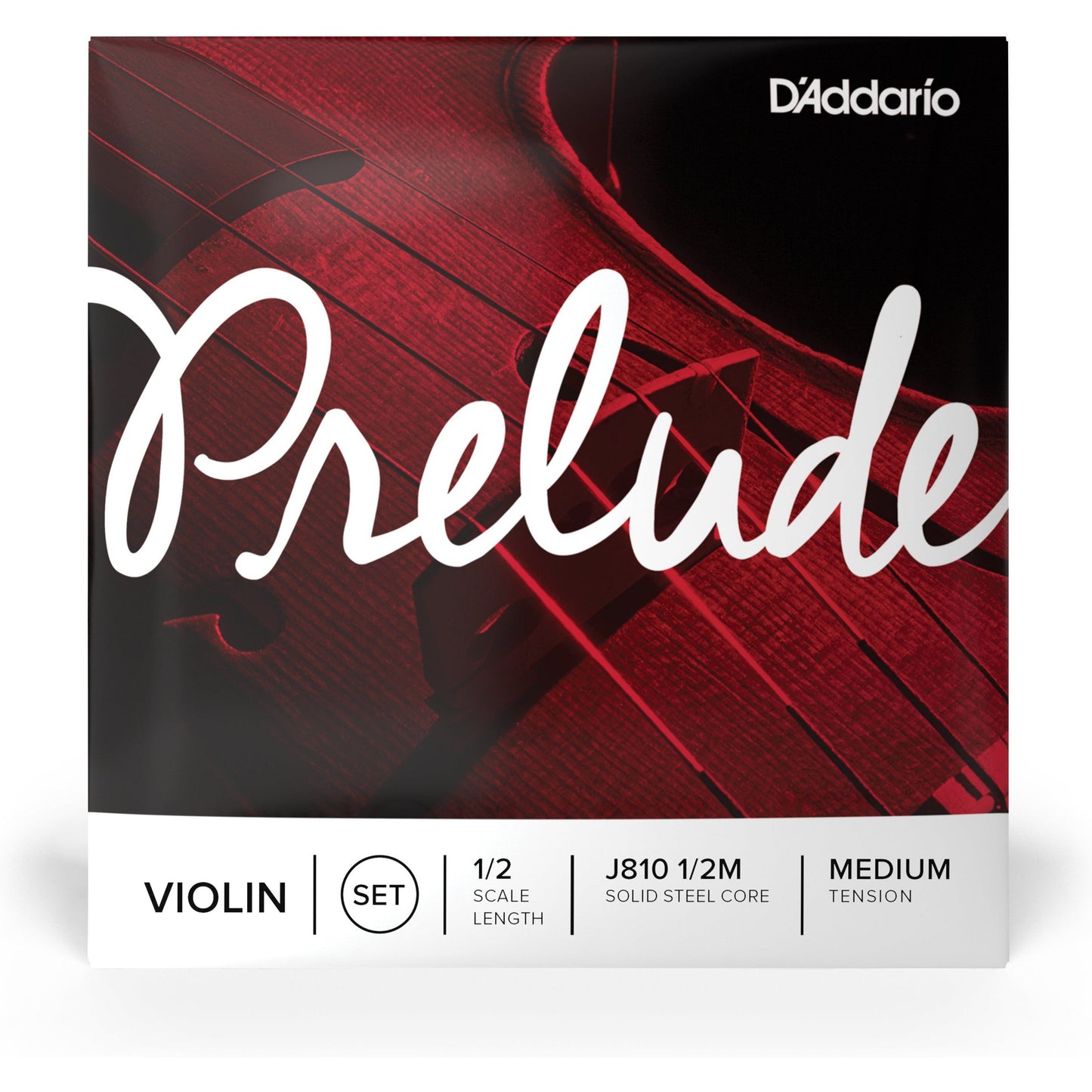 D'Addario Prelude Violin String Set, 1/2 Scale, Medium Tension