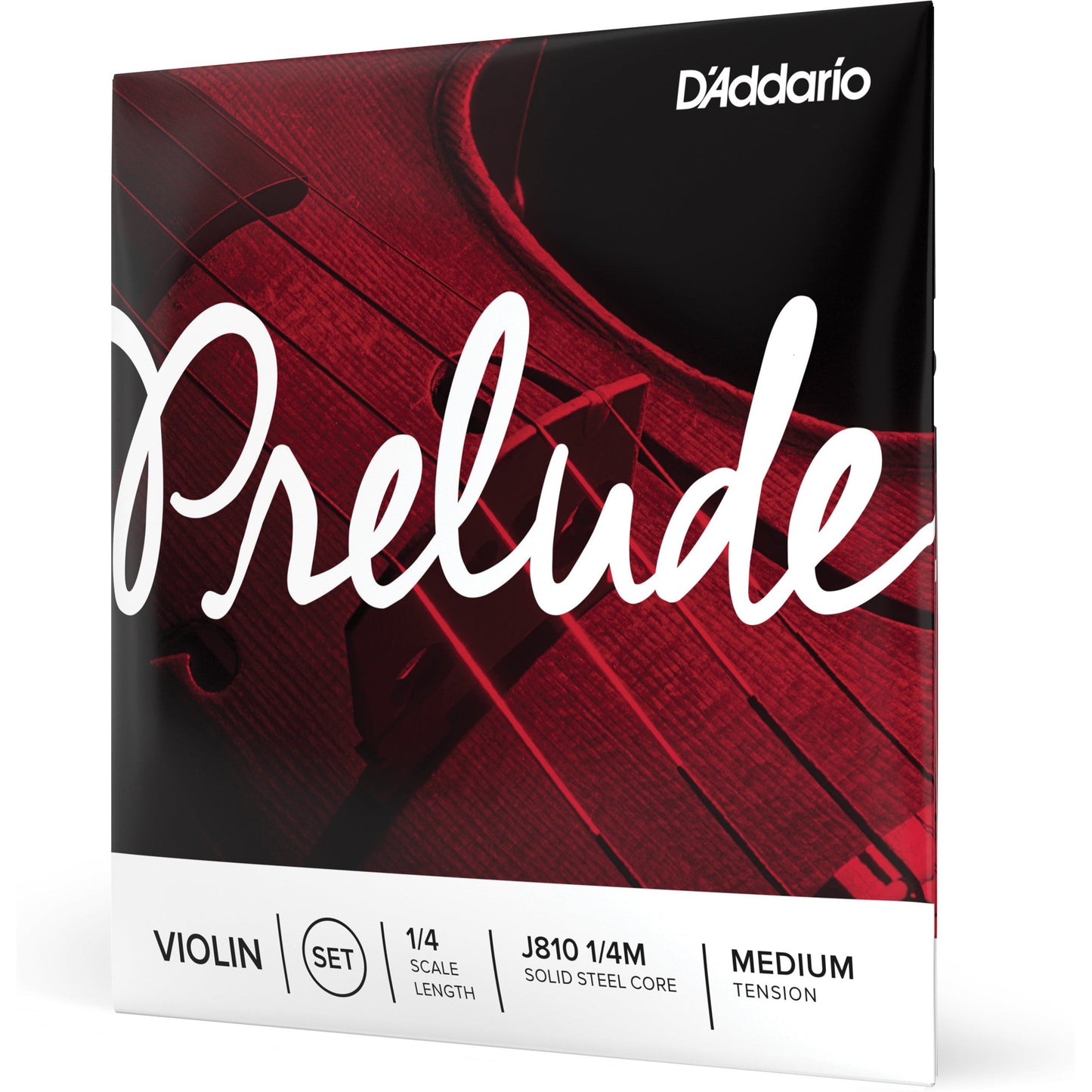 D'Addario Prelude Violin String Set, 1/4 Scale, Medium Tension