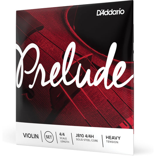 D'Addario Prelude Violin String Set, 4/4 Scale, Heavy Tension