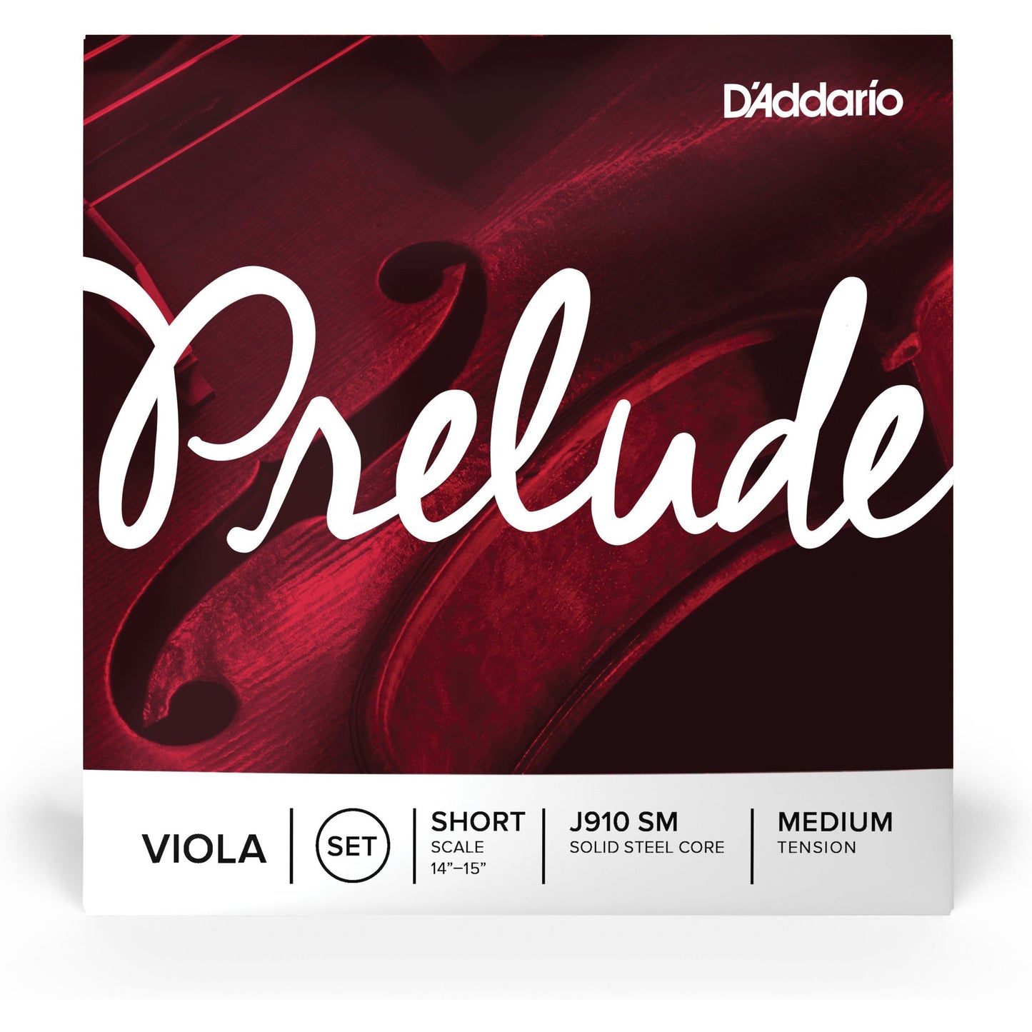 D'Addario Prelude Viola String Set, Short Scale, Medium Tension