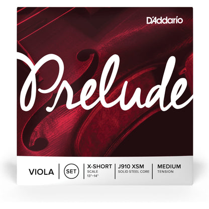 D'Addario Prelude Viola String Set, Extra Short Scale, Medium Tension