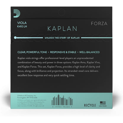 D'Addario Kaplan Forza Viola String Set, Long Scale, Heavy Tension