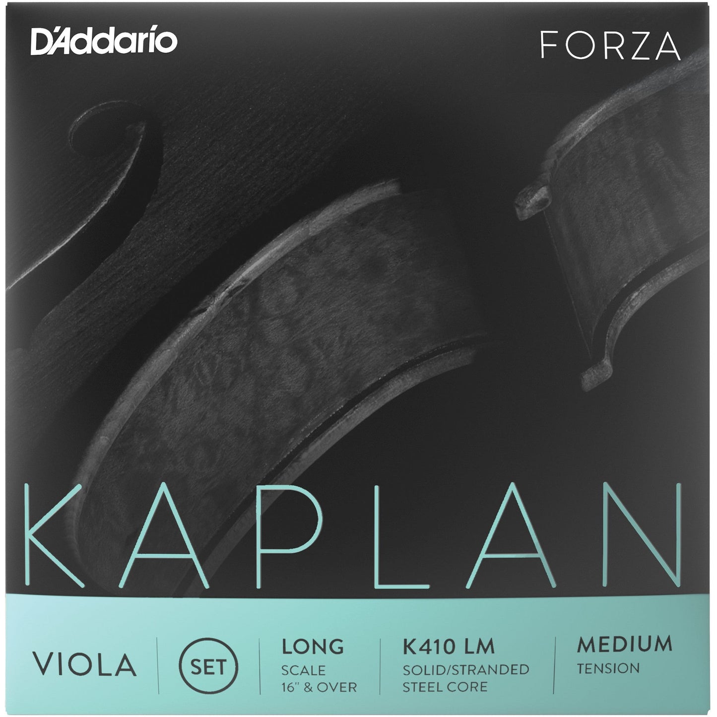 D'Addario Kaplan Forza Viola String Set, Long Scale, Medium Tension