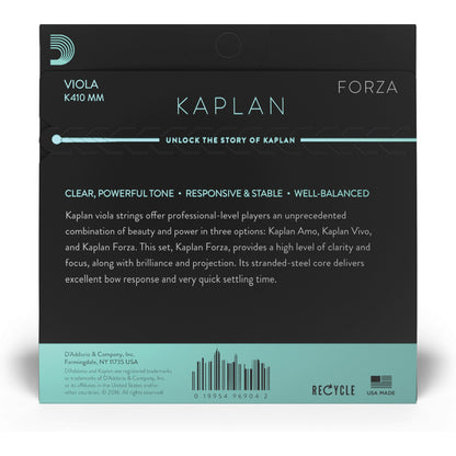 D'Addario Kaplan Forza Viola String Set, Medium Scale, Medium Tension