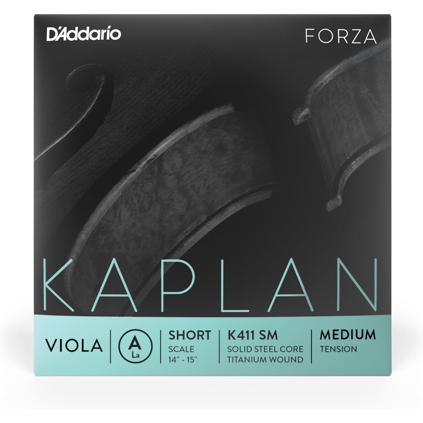 D'Addario Kaplan Viola String Set, Short Scale, Medium Tension