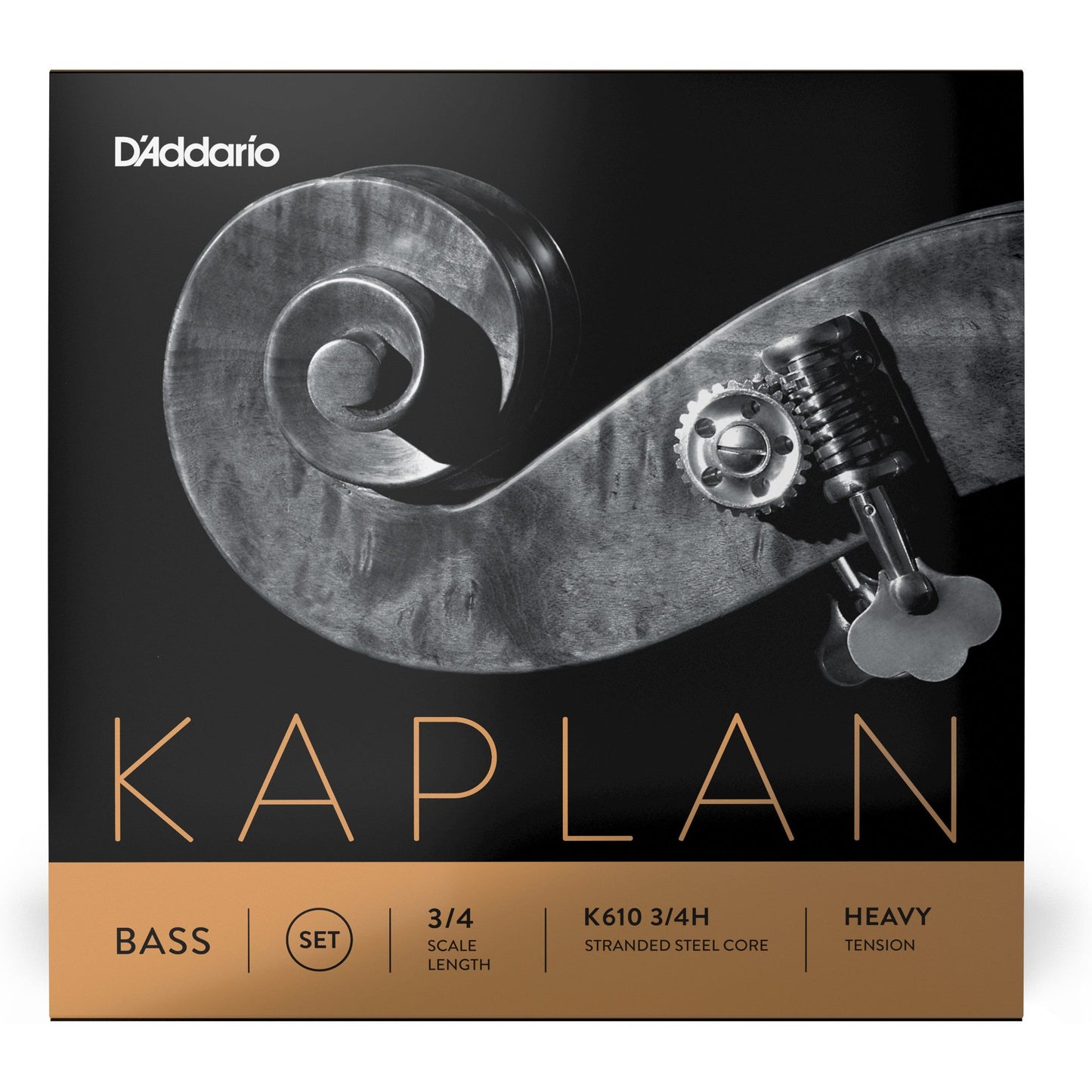 D'Addario Kaplan Bass String Set, 3/4 Scale, Heavy Tension