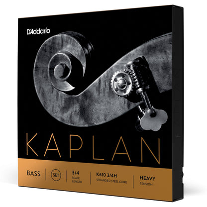 D'Addario Kaplan Bass String Set, 3/4 Scale, Heavy Tension