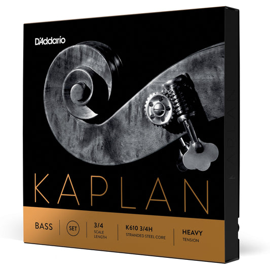 D'Addario Kaplan Bass String Set, 3/4 Scale, Heavy Tension