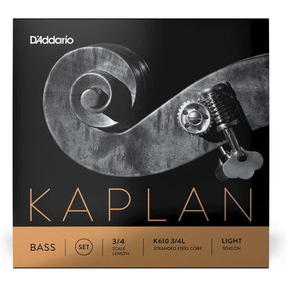 D'Addario Kaplan Bass String Set, 3/4 Scale, Light Tension