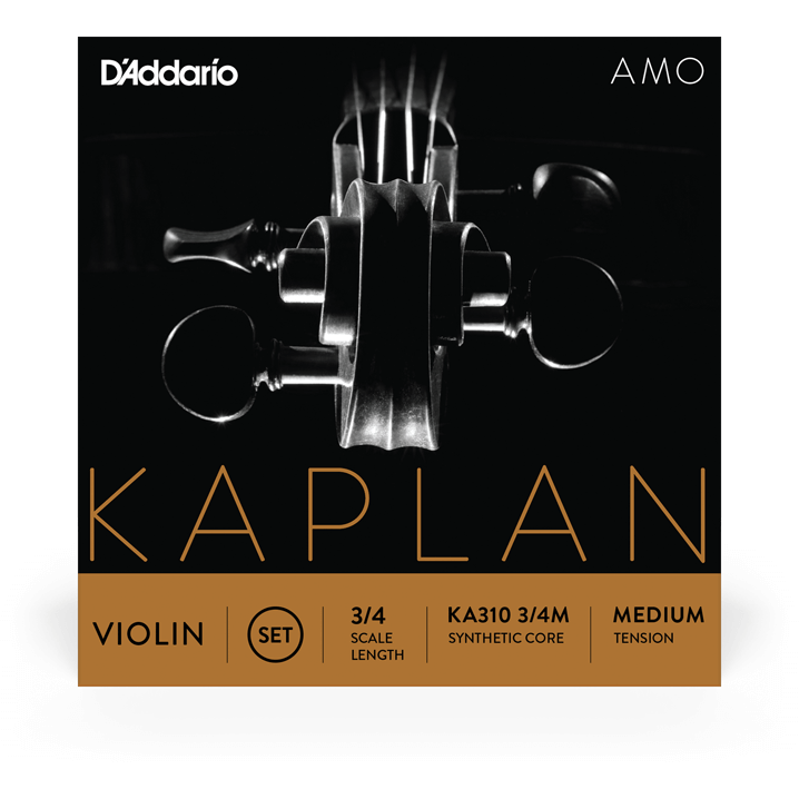 D'Addario Kaplan Amo Violin String Set – 3/4 Scale – Medium Tension
