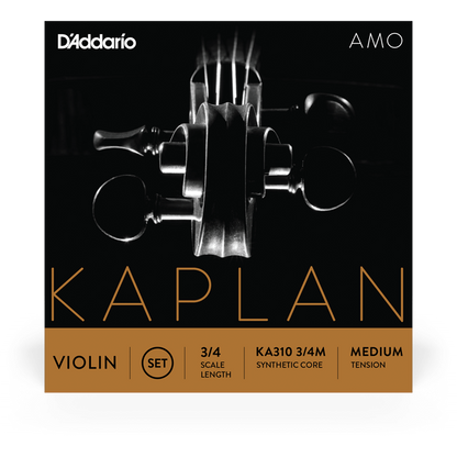D'Addario Kaplan Amo Violin String Set – 3/4 Scale – Medium Tension