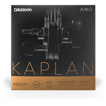 D'Addario Kaplan Amo Violin String Set – 4/4 Scale – Heavy Tension