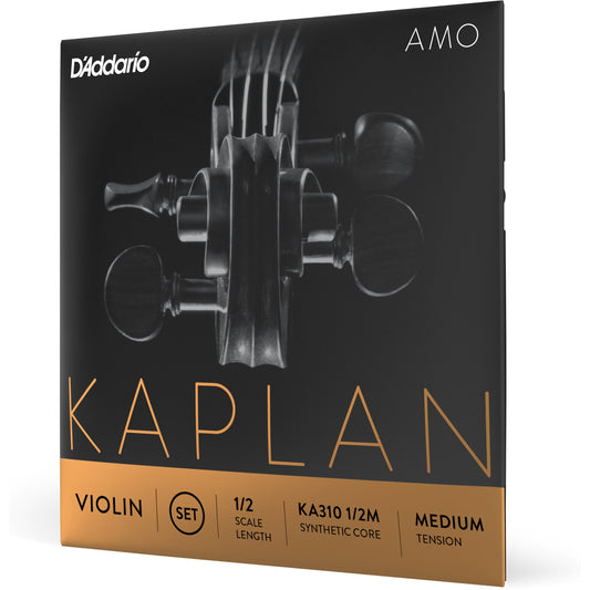 D'Addario Kaplan Amo Violin String Set, 1/2 Scale, Medium Tension