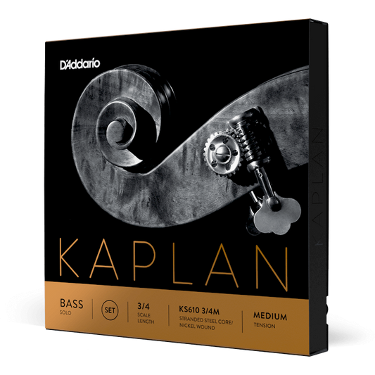 D'Addario Kaplan Solo Double Bass D-Ext String – 3/4 Scale – Medium Tension