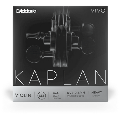 D'Addario Kaplan Vivo Violin String Set – 4/4 Scale – Heavy Tension