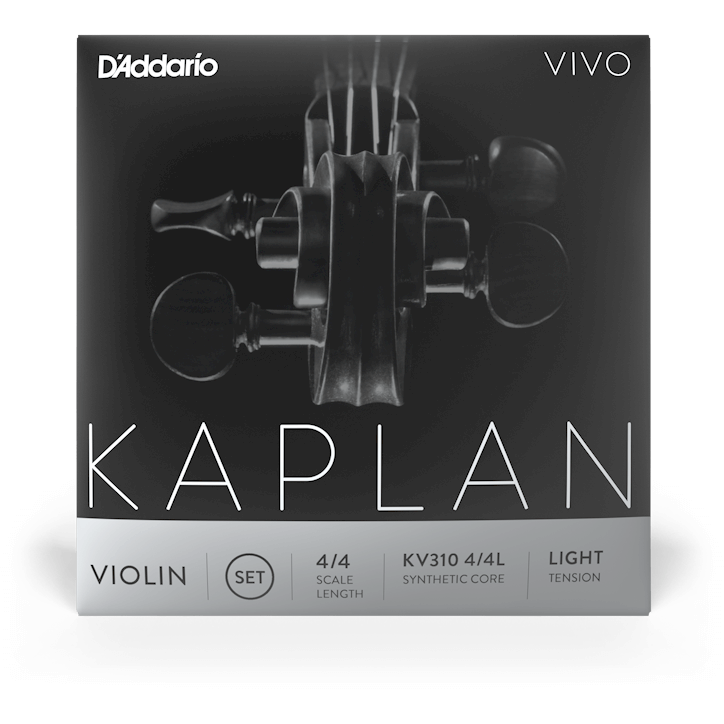 D'Addario Kaplan Vivo Violin D String – 4/4 Scale – Light Tension