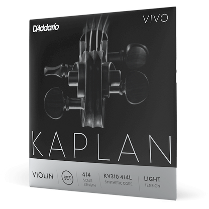 D'Addario Kaplan Vivo Violin D String – 4/4 Scale – Light Tension