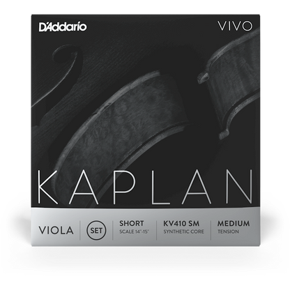 D'Addario Kaplan Vivo Viola String Set – Short Scale – Medium Tension