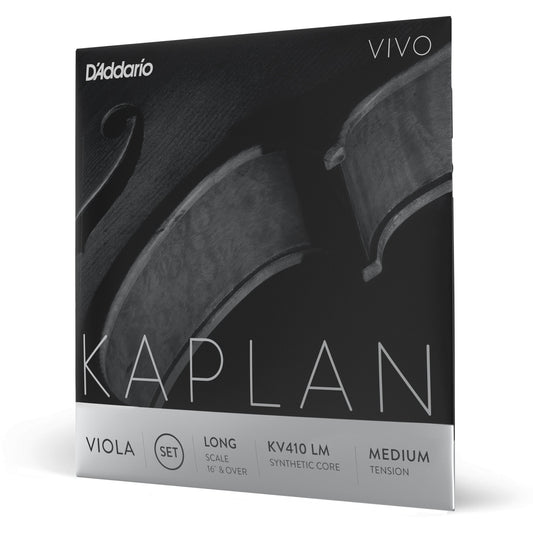 D'Addario Kaplan Vivo Viola String Set, Long Scale, Medium Tension