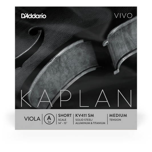 D'Addario Kaplan Vivo Viola A String – Short Scale – Medium Tension