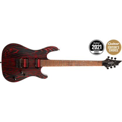 Cort KX300 Etched EBR Electric Guitar Etched Black Red