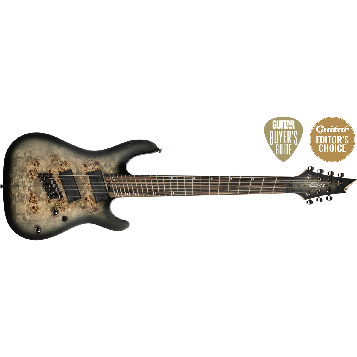 Cort KX507 Multi-Scale 7-String Electric Guitar – Stardust Black