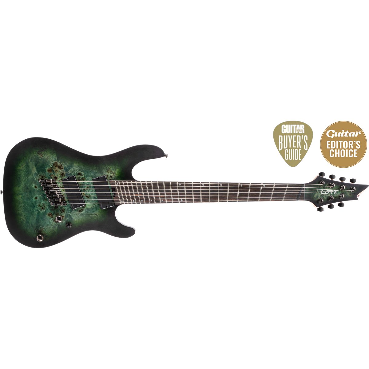 Cort KX507 Multi-Scale 7-String Electric Guitar – Stardust Green