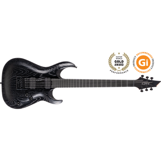 Cort KX700 EverTune Electric Guitar – Open-Pore Black