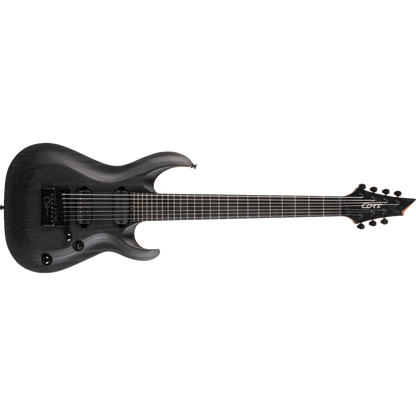 Cort KX707 EverTune 7-String Electric Guitar – Open-Pore Black