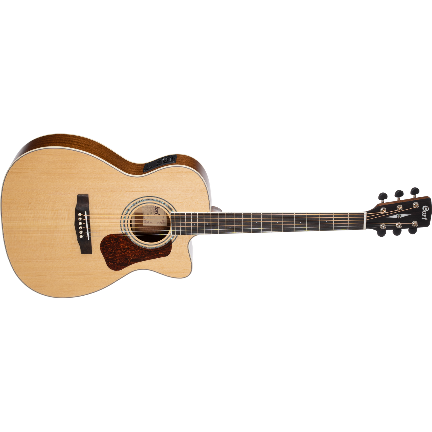 Cort L710F Satin Natural OM Cutaway Acoustic Guitar