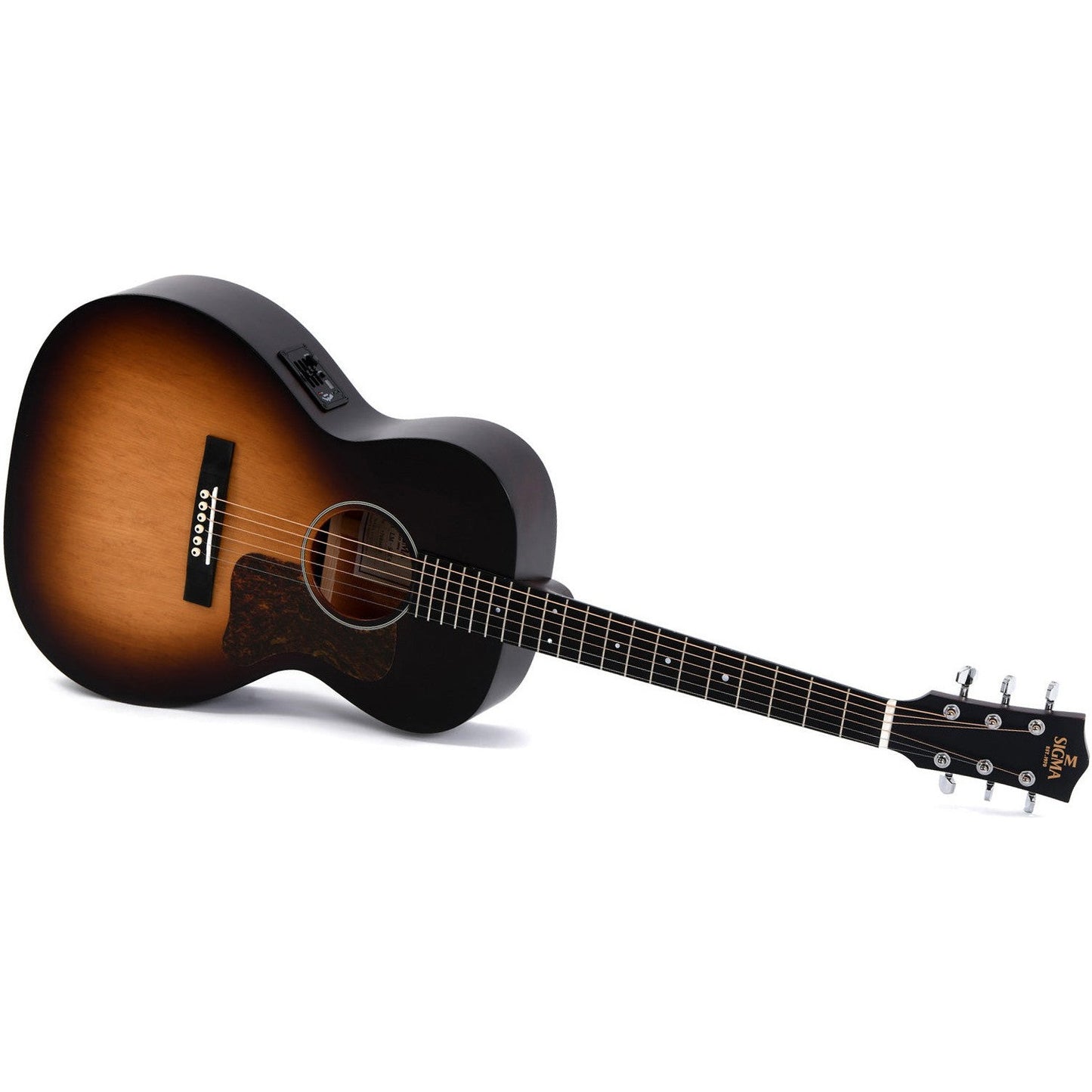 Sigma JM-SGE Acoustic Guitar Solid Sitka Spruce Top - Mahogany Back and Sides - Sunburst - Satin