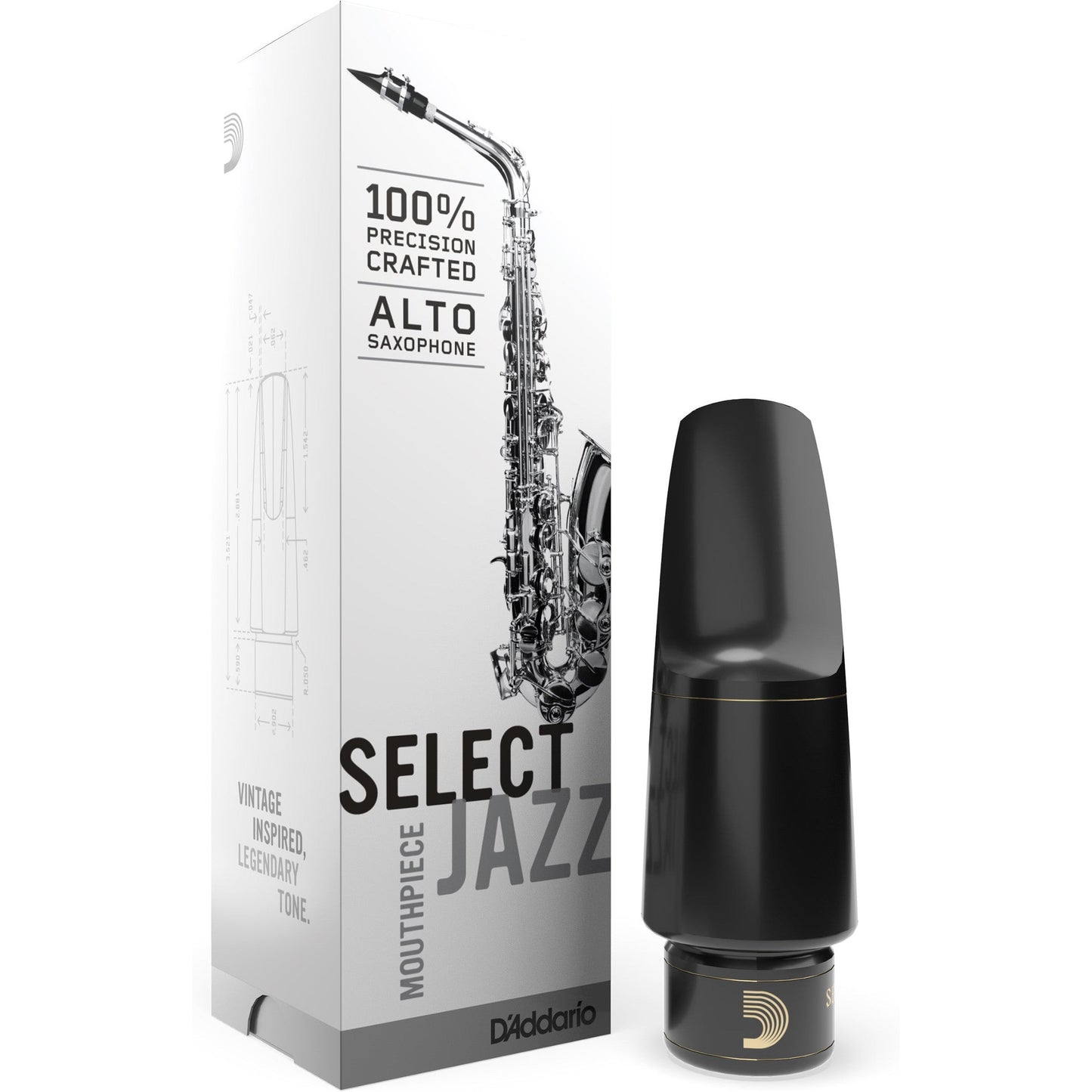 D'Addario Select Jazz Alto Saxophone Mouthpiece, D7M