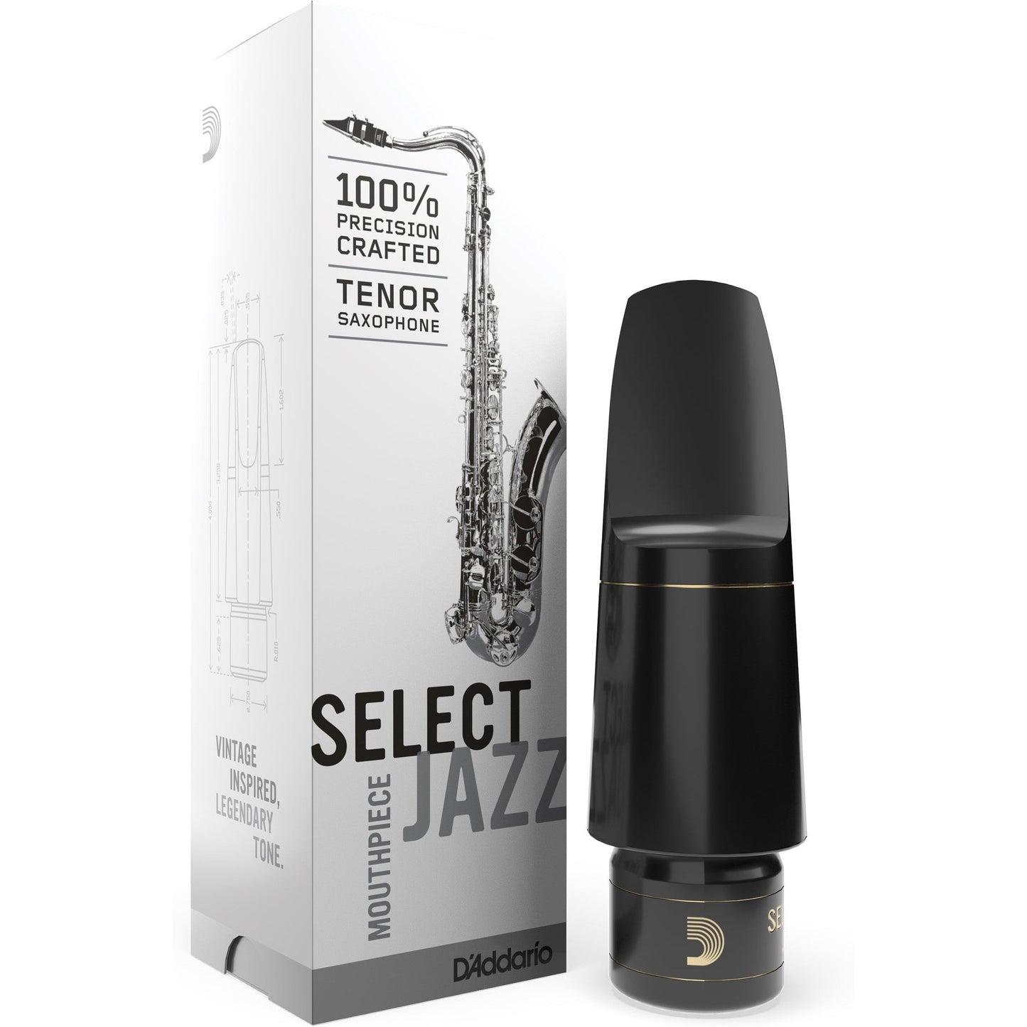 D'Addario Select Jazz Tenor Saxophone Mouthpiece, D8M