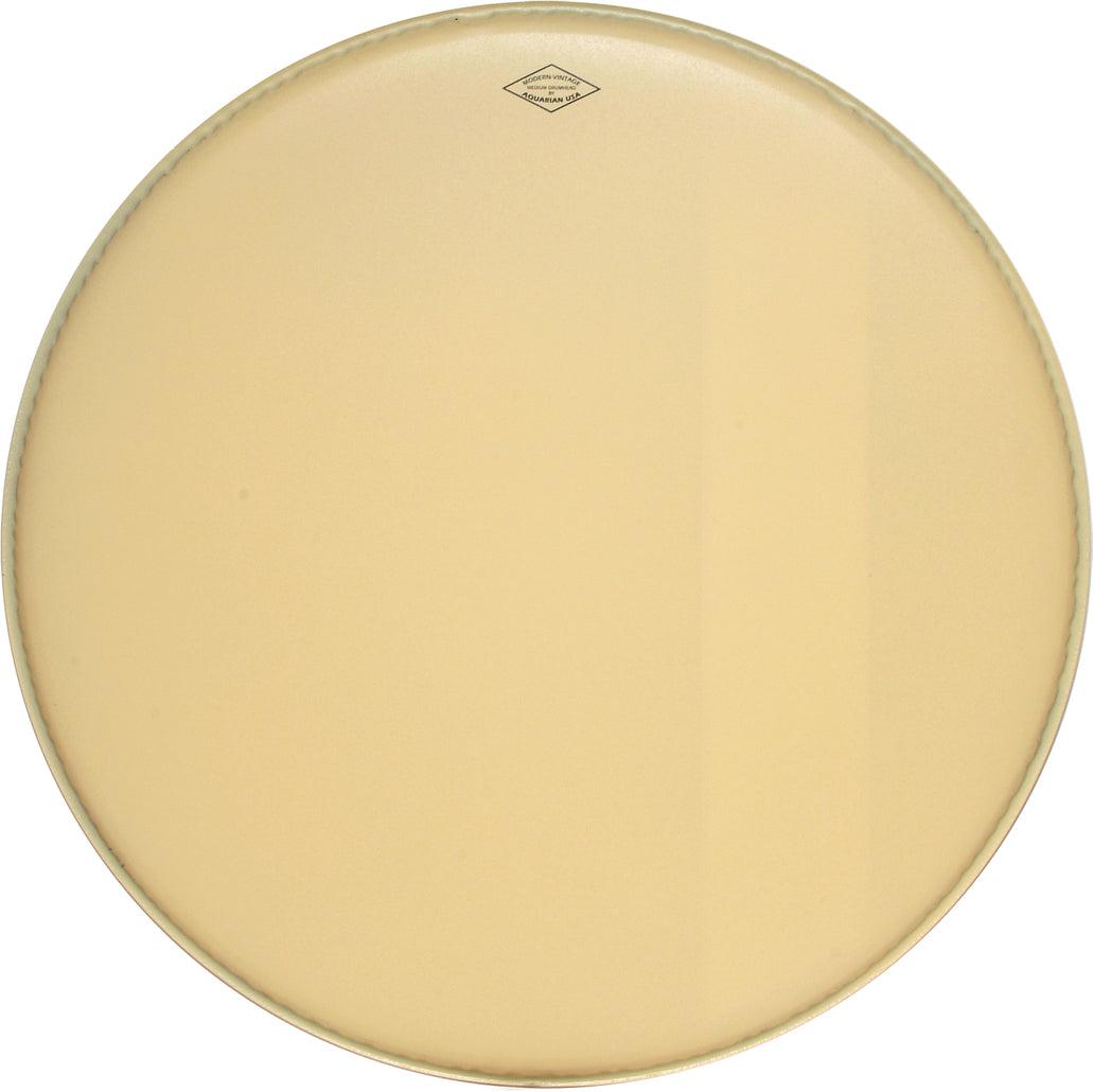 Aquarian Modern Vintage Medium – Resonant/Batter Bass Drumhead – Vintage Coated (with Felt Strip) – 16″ (MOTC-K16B)