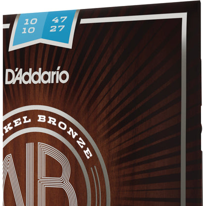 D'Addario NB1047-12 Nickel Bronze Acoustic Guitar Strings, 12-String, Light 10-47