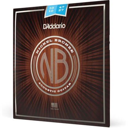 D'Addario NB1047-12 Nickel Bronze Acoustic Guitar Strings, 12-String, Light 10-47