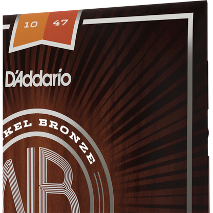 D'Addario Nickel Bronze Acoustic Guitar Strings – Extra Light – 10-47