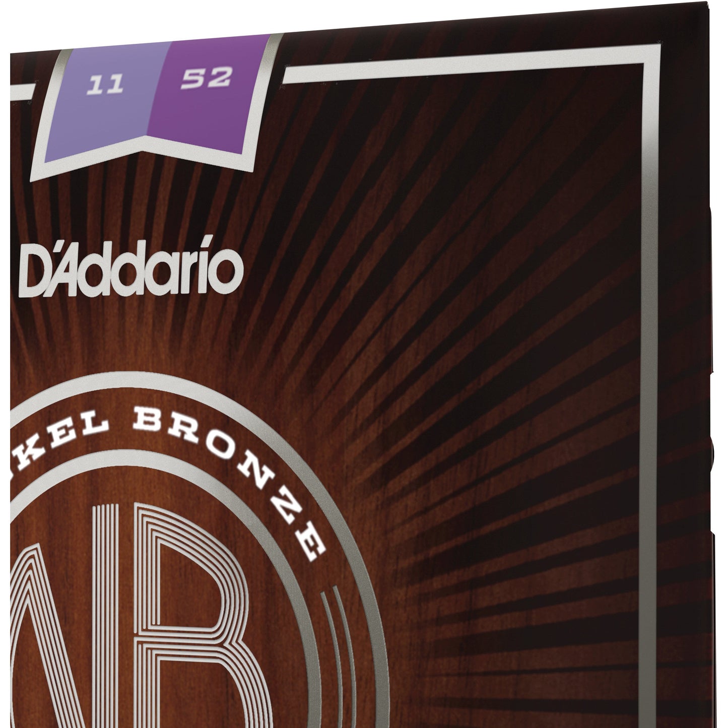 D'Addario NB1152 Nickel Bronze Acoustic Guitar Strings, Custom Light, 11-52