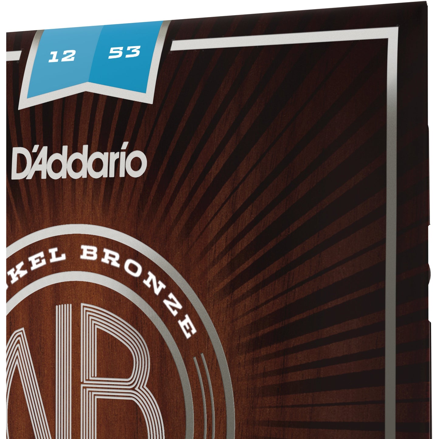 D'Addario NB1253 Nickel Bronze Acoustic Guitar Strings, Light, 12-53