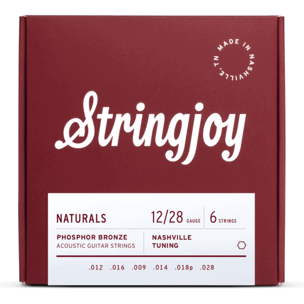 Stringjoy Naturals | Nashville Tuning (12-28) Phosphor Bronze Acoustic Guitar Strings