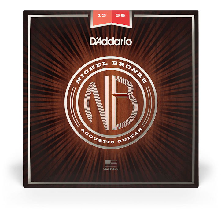 D'Addario Nickel Bronze Acoustic Guitar Strings – Medium – 13-56