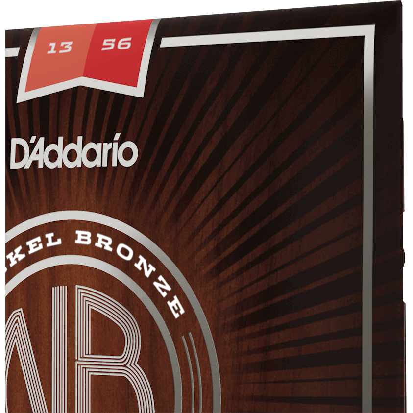 D'Addario Nickel Bronze Acoustic Guitar Strings – Medium – 13-56