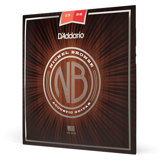 D'Addario Nickel Bronze Acoustic Guitar Strings – Medium – 13-56